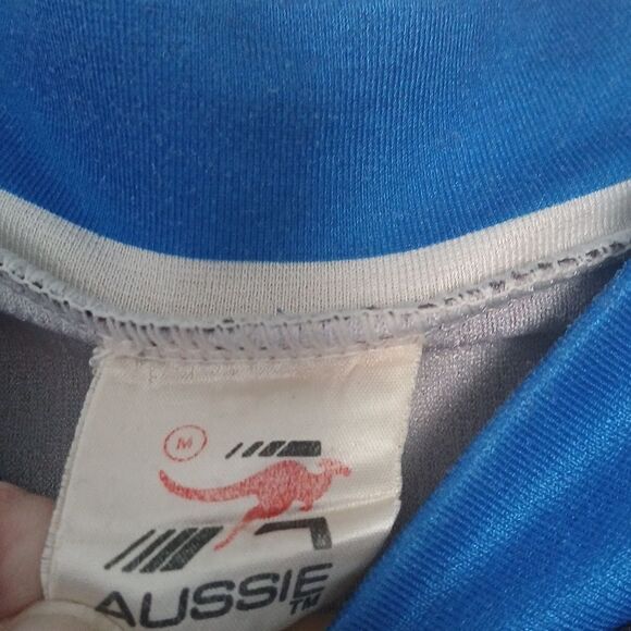 Vintage Aussie EDS TEAM Cycling Jersey with Blue Accents Full Zip Long Sleeves - Picture 5 of 11